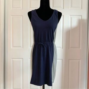 GAP Navy And Gray Color Block Sleeveless T-Shirt Dress